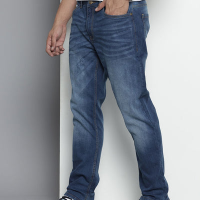 Men's Blue Slim Fit Solid Jeans