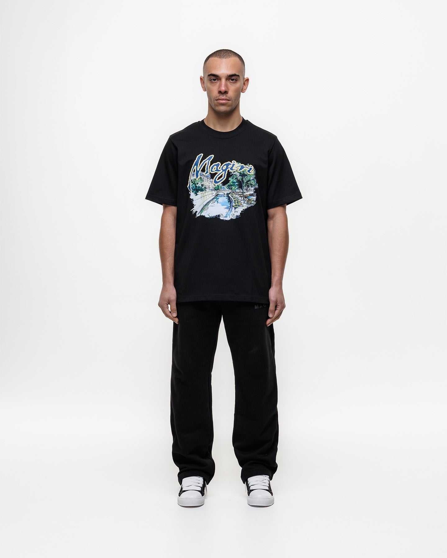 MAGIRI Seine River Printed Black T-Shirt