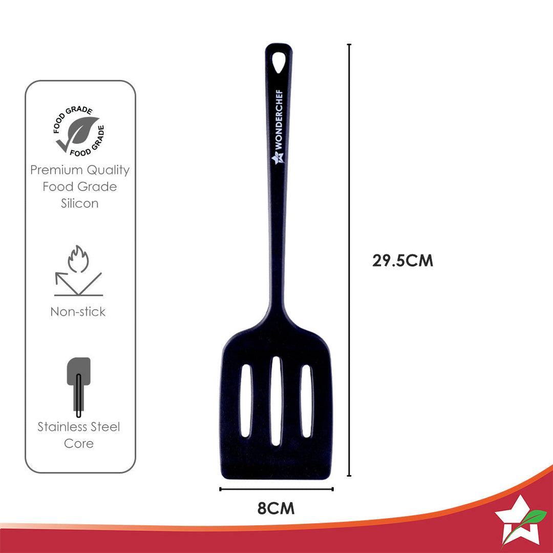 Waterstone Silicon Turner | Stainless Steel Core | Food Grade Silicone .