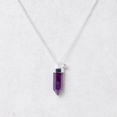 Amethyst Crystal Point Necklace