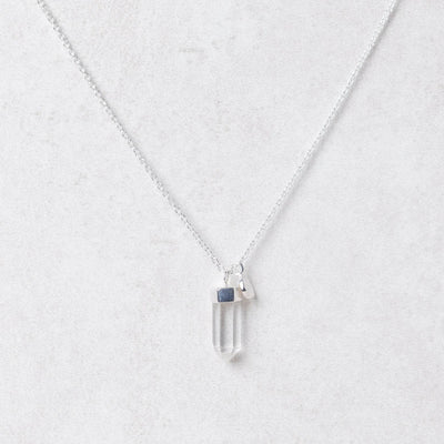 Delicate Clear Quartz Crystal Point Necklace
