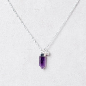 Delicate Amethyst Crystal Point Necklace