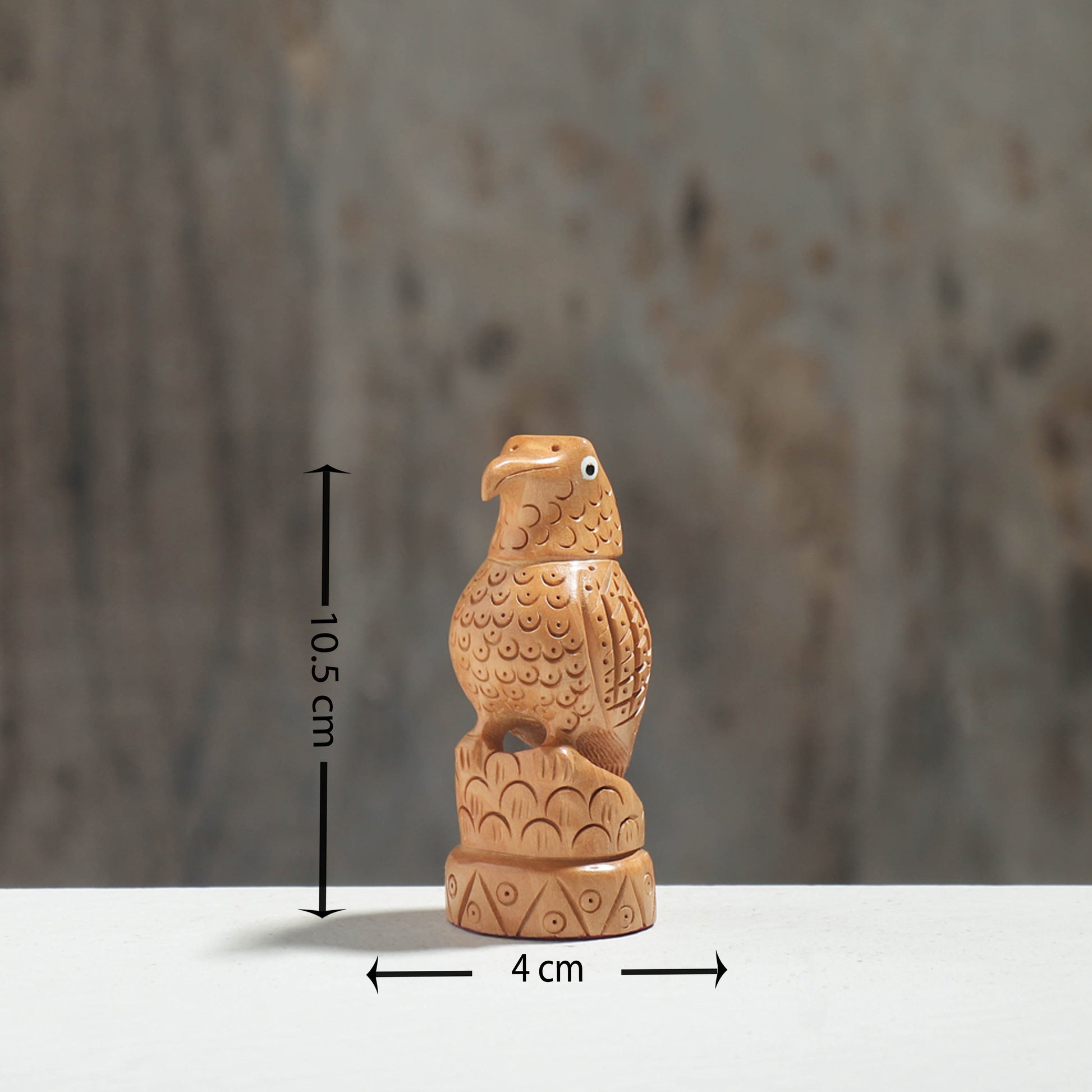 Bird - Hand Carved Kadam Wood Sculpture (4.3 in)