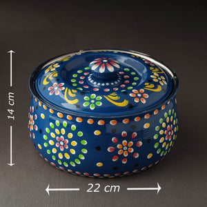Banaras Handpainted Stainless Steel Casserole
