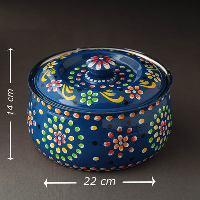 Banaras Handpainted Stainless Steel Casserole