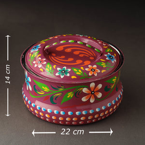 Banaras Handpainted Stainless Steel Casserole