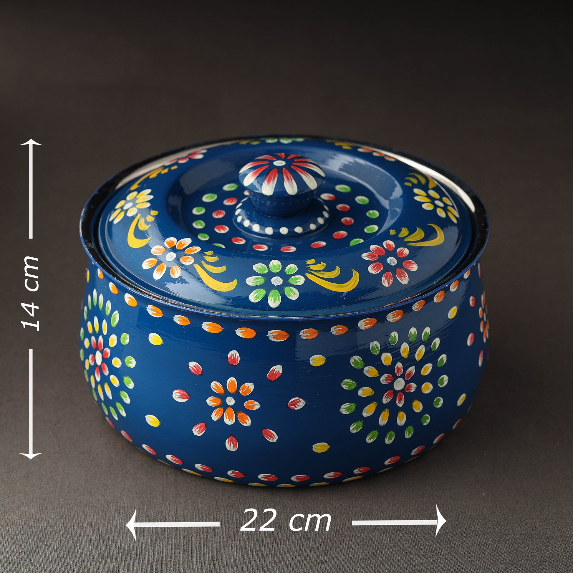 Banaras Handpainted Stainless Steel Casserole