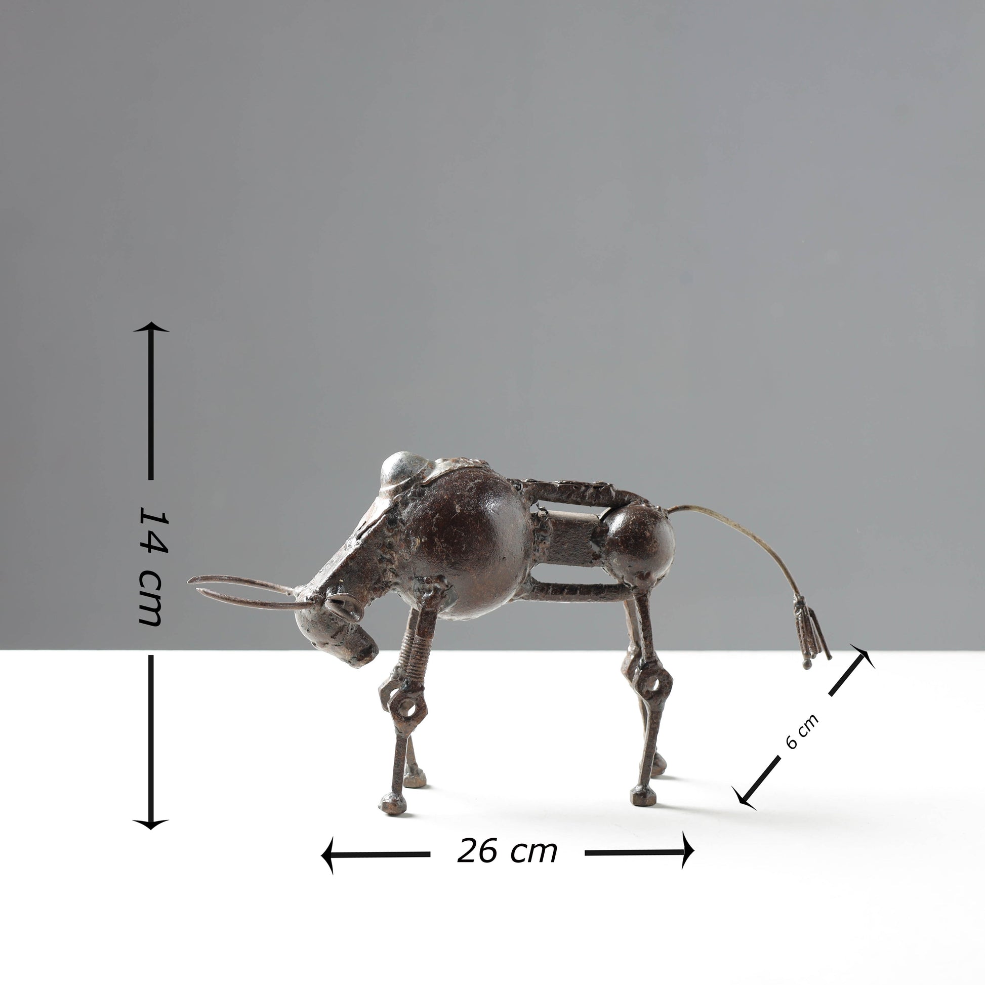 Bison - Handmade Recycled Metal Sculpture by Debabrata Ruidas