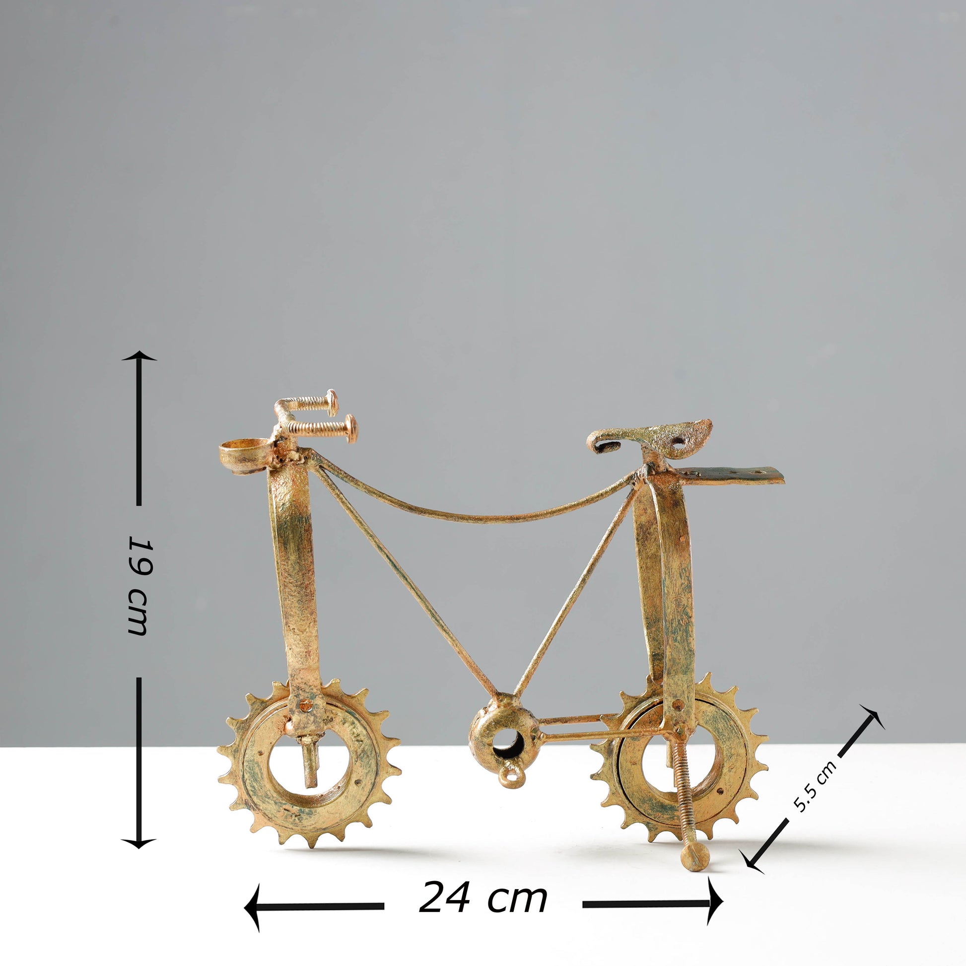 Bicycle - Handmade Recycled Metal Sculpture by Debabrata Ruidas
