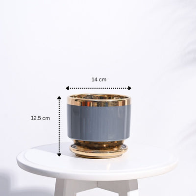 Aurelius Round Ceramic Pot