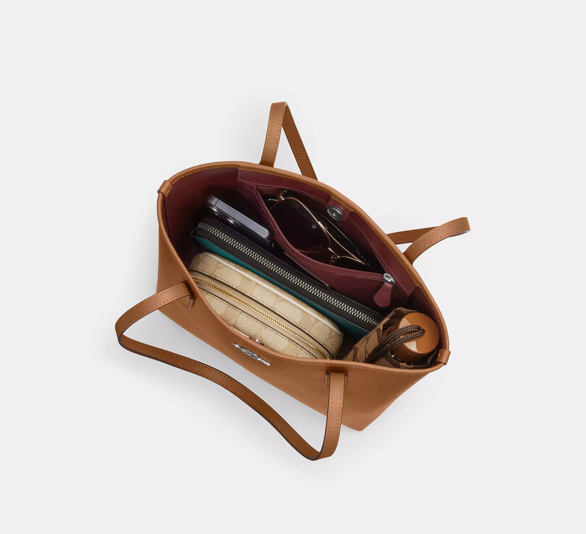 Coach Small City Tote Bag Light Saddle
