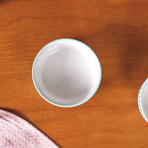 Light Blue Cresta Ceramic Snack Bowl Set Of 6 400ml