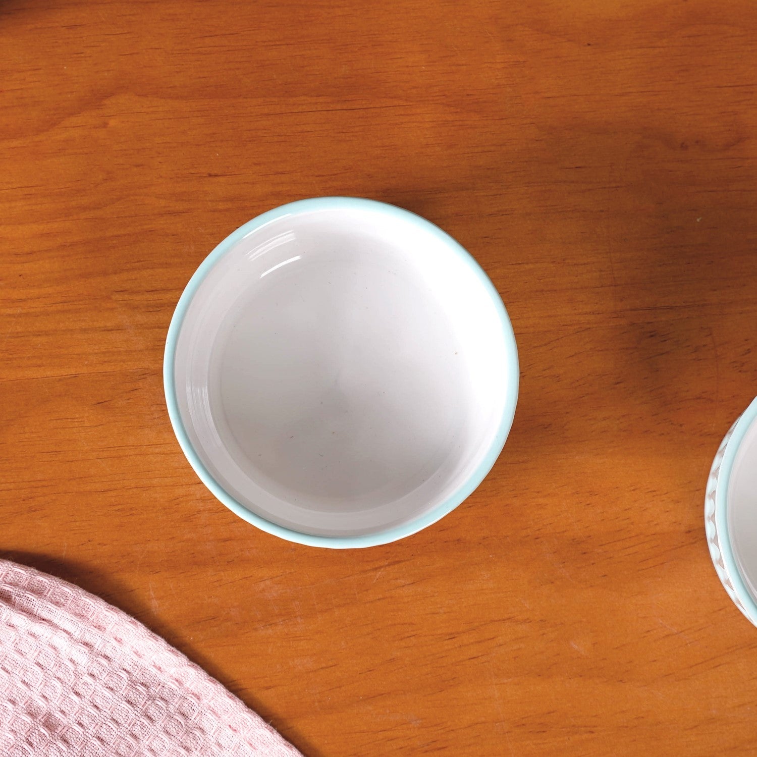 Light Blue Cresta Ceramic Snack Bowl Set Of 6 400ml