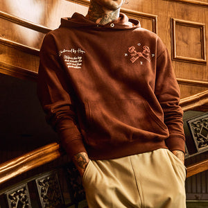 Legends Unchained Brown Embroidered Hoodie