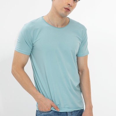 Raw Edge Sky Blue T-Shirt