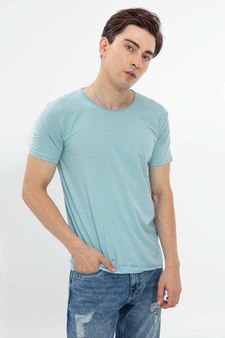 Raw Edge Sky Blue T-Shirt