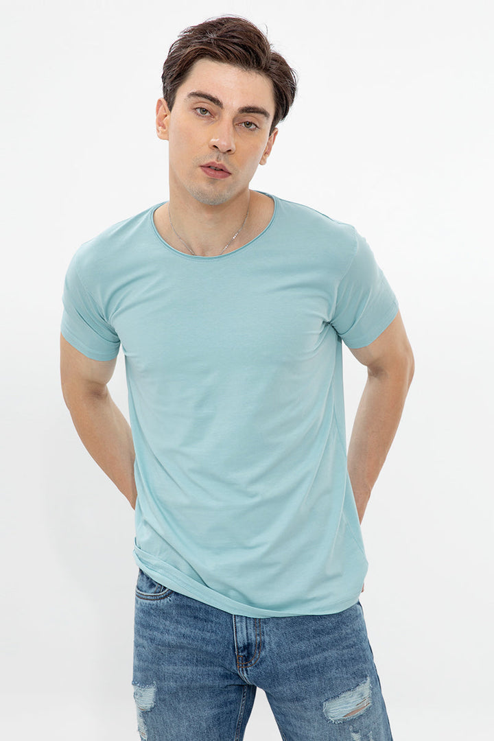 Raw Edge Sky Blue T-Shirt