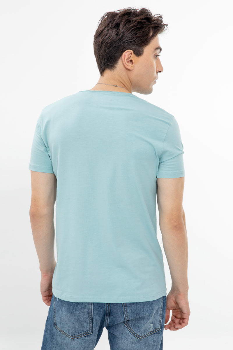 Raw Edge Sky Blue T-Shirt