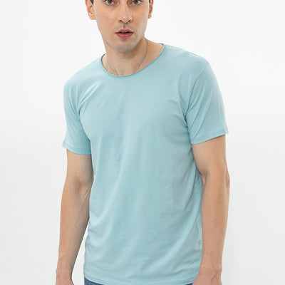 Raw Edge Sky Blue T-Shirt