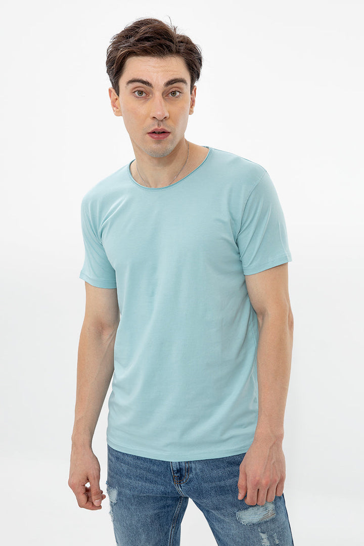 Raw Edge Sky Blue T-Shirt