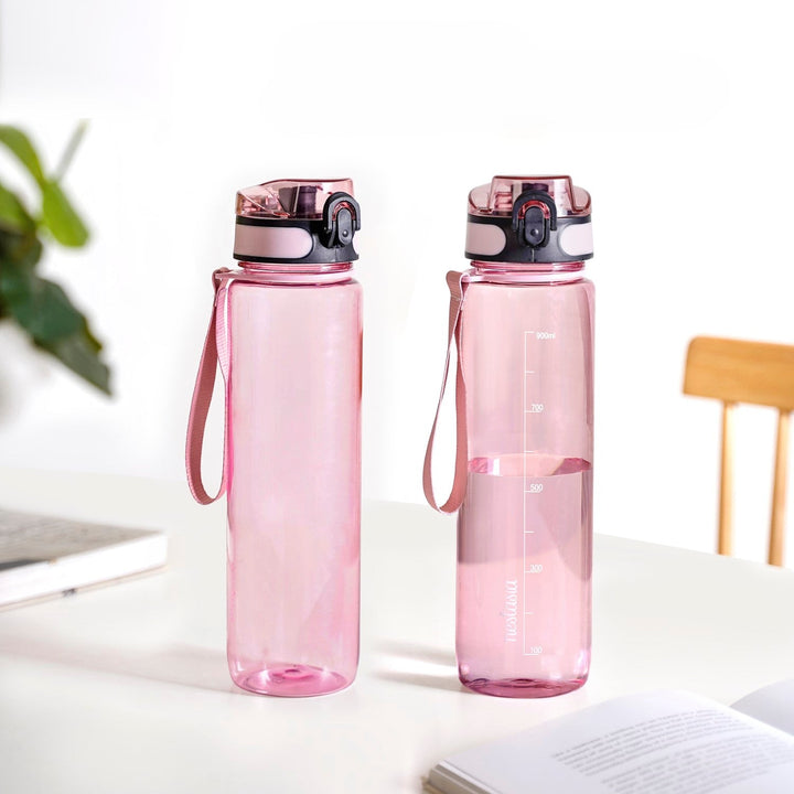 Aqualite Spillproof Water Bottle Set Of 2 Coral Sunset 1150ml