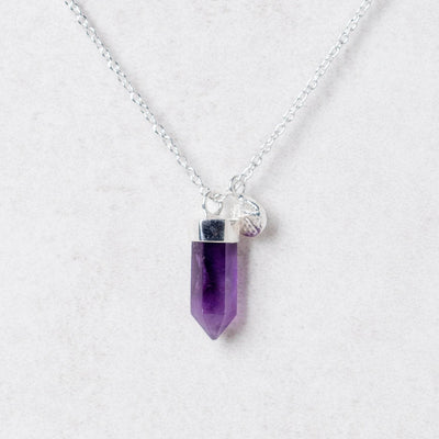 Delicate Amethyst Crystal Point Necklace