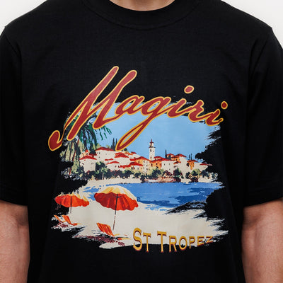 MAGIRI St. Tropez Printed Black T-Shirt