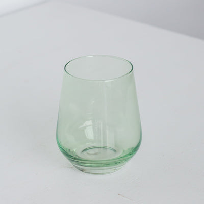 Estelle Colored Wine Stemless - Set of 2 {Mint Green}