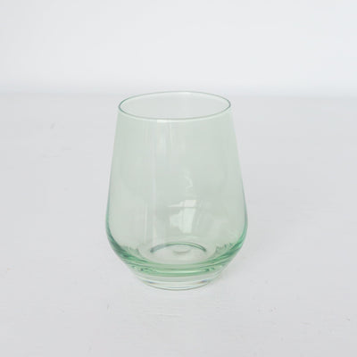 Estelle Colored Wine Stemless - Set of 2 {Mint Green}