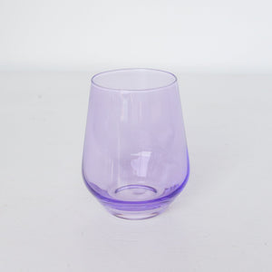 Estelle Colored Wine Stemless - Set of 2 {Lavender}