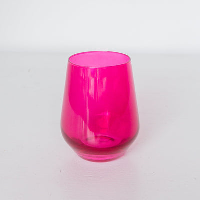 Estelle Colored Wine Stemless - Set of 6 {Viva Magenta (Our Fuchsia)}.