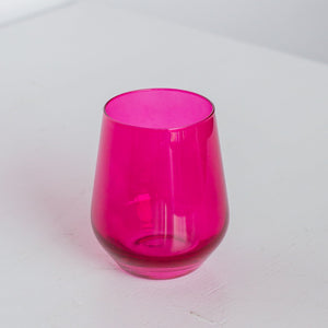 Estelle Colored Wine Stemless - Set of 6 {Viva Magenta (Our Fuchsia)}