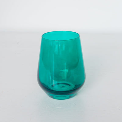 Estelle Colored Wine Stemless - Set of 6 {Emerald Green}