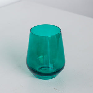 Estelle Colored Wine Stemless - Set of 6 {Emerald Green}