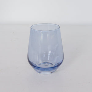 Estelle Colored Wine Stemless - Set of 2 {Cobalt Blue}