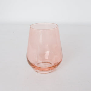 Estelle Colored Wine Stemless - Set of 6 {Blush Pink}