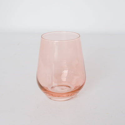 Estelle Colored Wine Stemless - Set of 6 {Blush Pink}