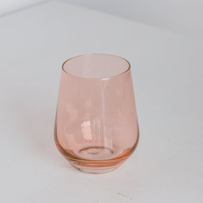 Estelle Colored Wine Stemless - Set of 6 {Blush Pink}