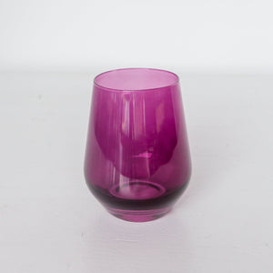 Estelle Colored Wine Stemless - Set of 2 {Amethyst}