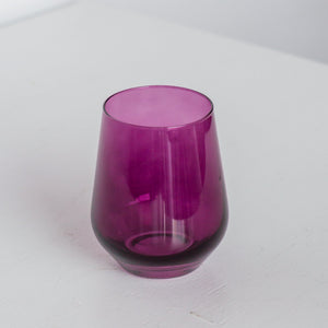 Estelle Colored Wine Stemless - Set of 2 {Amethyst}