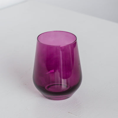 Estelle Colored Wine Stemless - Set of 2 {Amethyst}