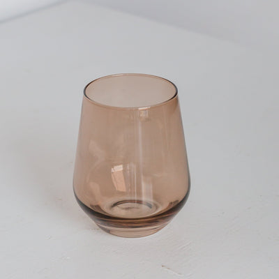 Estelle Colored Wine Stemless - Set of 6 {Mocha Mousse (Our Amber Smoke)}