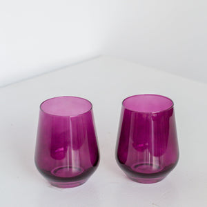 Estelle Colored Wine Stemless - Set of 6 {Amethyst}