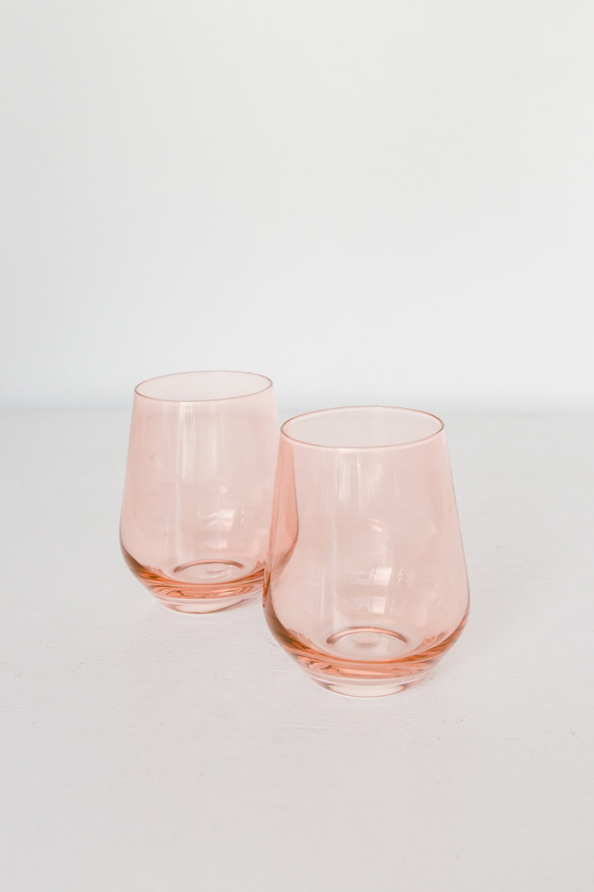 Estelle Colored Wine Stemless - Set of 6 {Blush Pink}