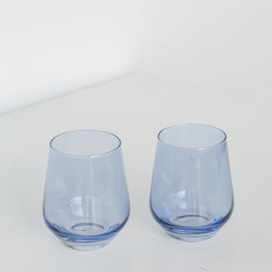 Estelle Colored Wine Stemless - Set of 6 {Cobalt Blue}