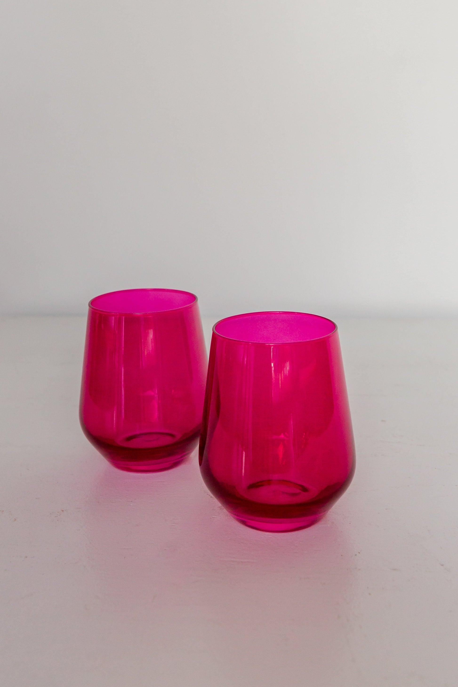 Estelle Colored Wine Stemless - Set of 6 {Viva Magenta (Our Fuchsia)}.