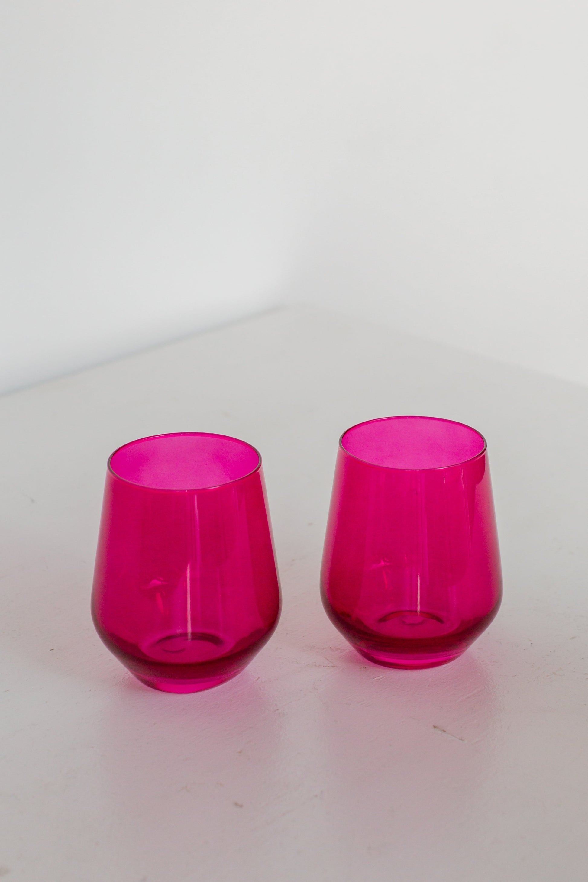 Estelle Colored Wine Stemless - Set of 6 {Viva Magenta (Our Fuchsia)}.