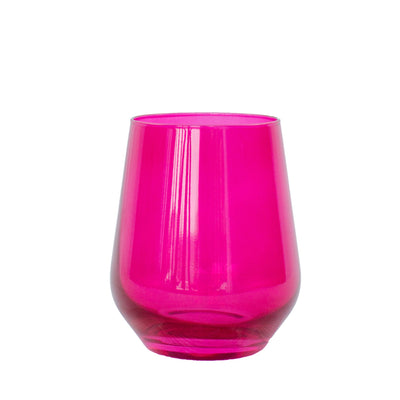 Estelle Colored Wine Stemless - Set of 6 {Viva Magenta (Our Fuchsia)}.