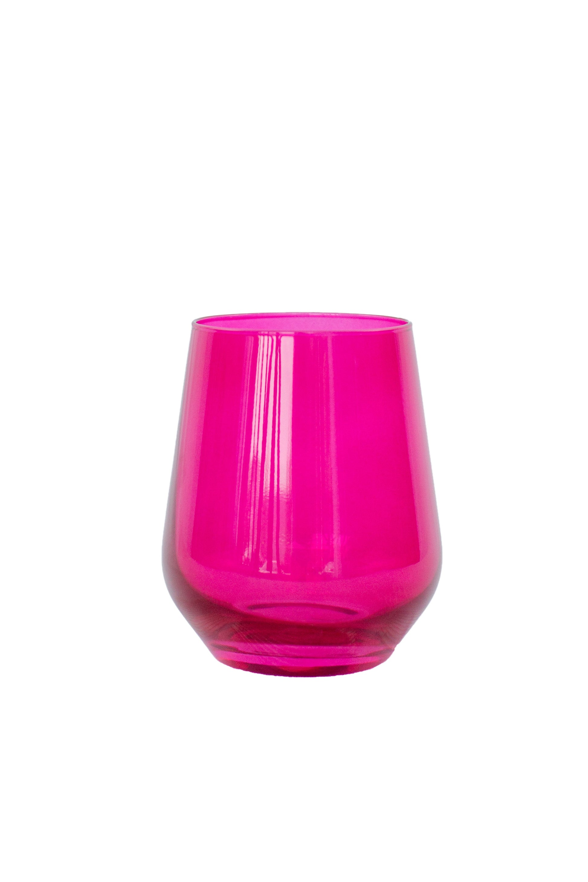 Estelle Colored Wine Stemless - Set of 6 {Viva Magenta (Our Fuchsia)}.