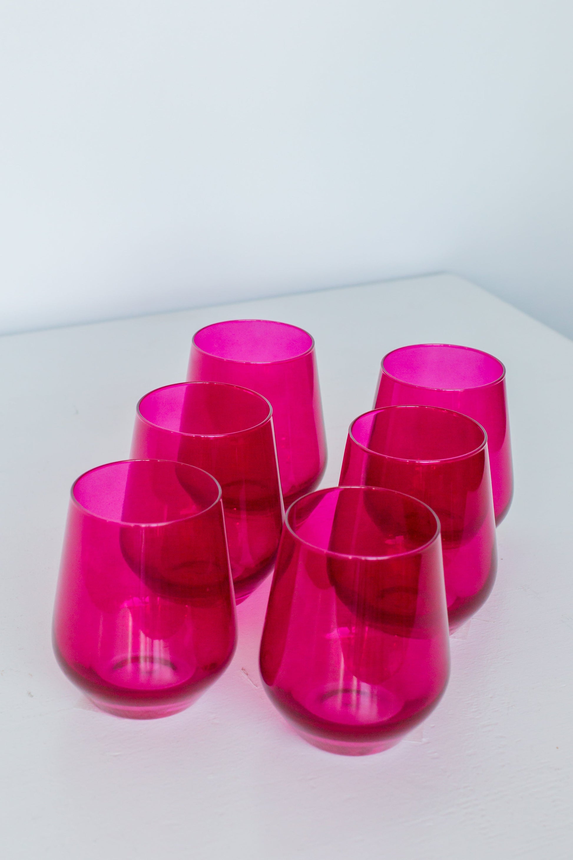 Estelle Colored Wine Stemless - Set of 6 {Viva Magenta (Our Fuchsia)}